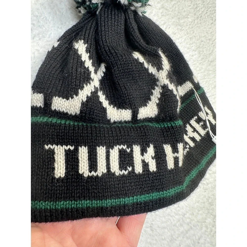 Vermont Originals Tuck‎ Hockey Beanie Hat 100% Wool Pom Pom-New no tags-